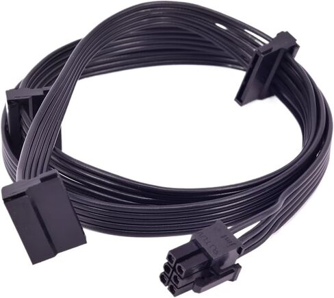 6Pin Male 1 to 3 SATA SSD Power Supply Cable for CX850M CX750M CX600M CX500M CX430M Modular PSU in Kuwait