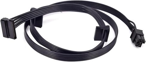6Pin Male 1 to 3 SATA SSD Power Supply Cable for CX850M CX750M CX600M CX500M CX430M Modular PSU in Kuwait