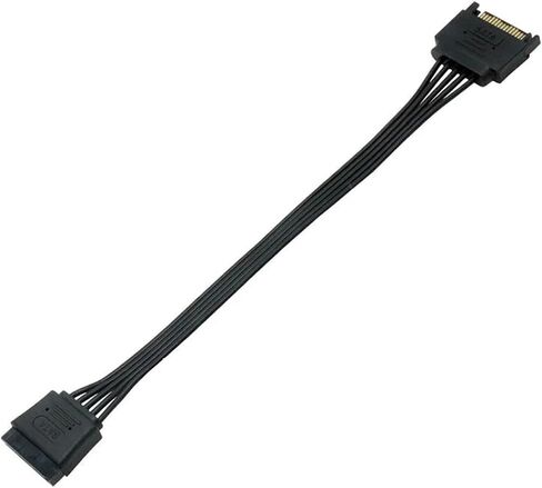 5-Wire SATA 15Pin Male to Female Power Extension Cable HDD SSD Supply for PC 0.2M, 30cm, .6M, 1M(0.6M) in Saudi Arabia