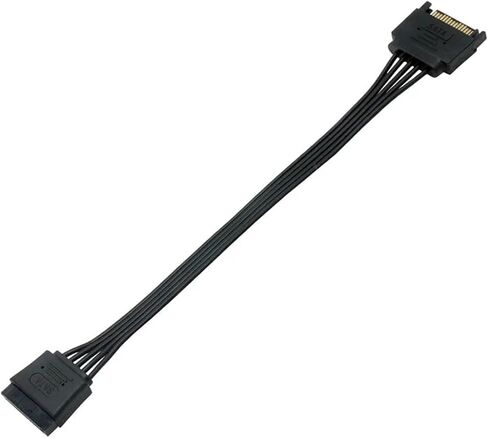 5-Wire SATA 15Pin Male to Female Power Extension Cable HDD SSD Supply for PC 0.2M, 30cm, .6M, 1M(0.6M) in Saudi Arabia