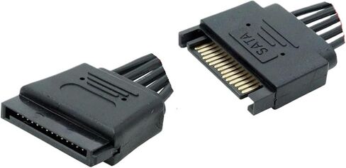 5-Wire SATA 15Pin Male to Female Power Extension Cable HDD SSD Supply for PC 0.2M, 30cm, .6M, 1M(0.6M) in Saudi Arabia