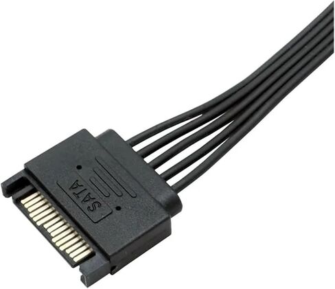 5-Wire SATA 15Pin Male to Female Power Extension Cable HDD SSD Supply for PC 0.2M, 30cm, .6M, 1M(0.6M) in Saudi Arabia