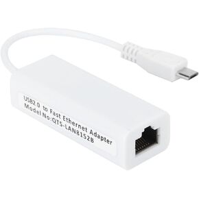 Yunir Ethernet Adapter for Rasp Pi 1.3 Micro USB to RJ45 with 10 100Mbps Ethernet Port, Half Full Duplex, Auto Negotiation Operation in Kuwait