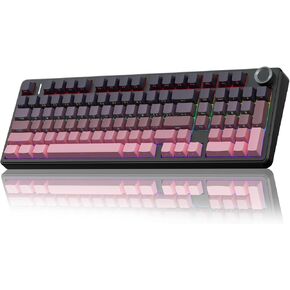 AULA F99 Pro Wireless Mechanical Keyboard with Knob,Tri-Mode BT5.0/USB-C/2.4GHz Hot Swappable Keyboard,Pre-lubed Switches,RGB Backlit Computer Gaming Keyboards (Renewed) in Kuwait