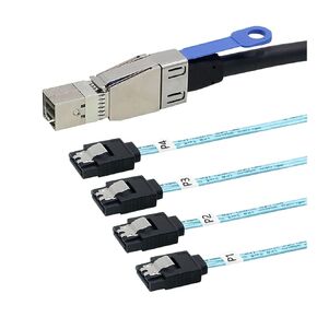 0.5M خارجي M1NI S/A/S HD SFF-8644 إلى 4 منفذ SATA 7P كابل بيانات القرص الصلب الإناث in Kuwait