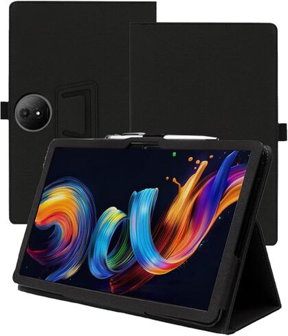 حالة لـ TCL NXTPAPER 11 PLUS Android 15 Tablet 11.5 Inch 2025 نسخة ترقية ， Wuniak Premium Leather Business Folio Stand for TCL nxtpaper 11 plus مع حزام يدوي للقرص ، الأسود in Kuwait