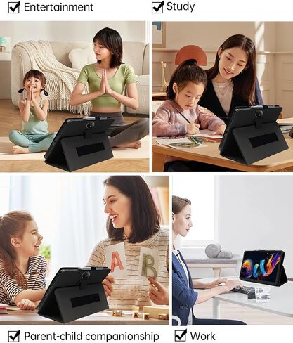 حالة لـ TCL NXTPAPER 11 PLUS Android 15 Tablet 11.5 Inch 2025 نسخة ترقية ， Wuniak Premium Leather Business Folio Stand for TCL nxtpaper 11 plus مع حزام يدوي للقرص ، الأسود in Kuwait