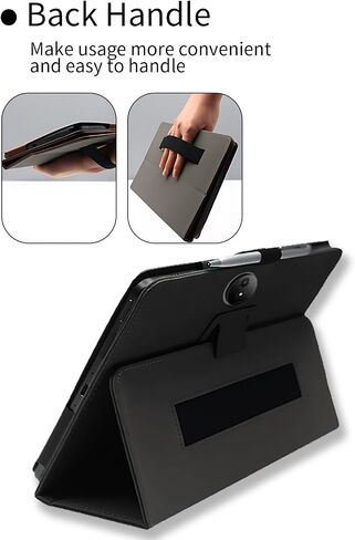 حالة لـ TCL NXTPAPER 11 PLUS Android 15 Tablet 11.5 Inch 2025 نسخة ترقية ， Wuniak Premium Leather Business Folio Stand for TCL nxtpaper 11 plus مع حزام يدوي للقرص ، الأسود in Kuwait