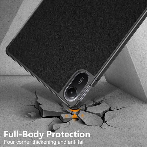 Case for Xiaomi Redmi Pad 2 11 Inch 2025 Case, Folding Folio Ultra-Thin PU Leather Stand Case Cover Wth Auto Wake/Sleep for Xiaomi Redmi Pad 2 Black in Saudi Arabia
