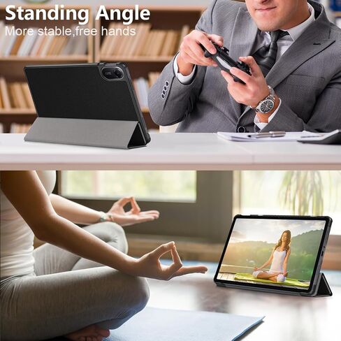 Case for Xiaomi Redmi Pad 2 11 Inch 2025 Case, Folding Folio Ultra-Thin PU Leather Stand Case Cover Wth Auto Wake/Sleep for Xiaomi Redmi Pad 2 Black in Saudi Arabia