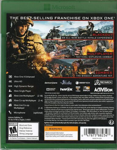 Call of Duty: Black Ops 4 - Xbox One - with Bonus 2 Hours of 2XP (Exclusive Item) in Saudi Arabia