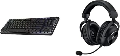 Logitech G PRO X TKL Rapid Tenkeyless Gaming Keyboard (Hall-Effect) - Black | Hall-Effect Magnetic Analog Switches with Rapid Trigger, Lightsync RGB, Detachable USB-C Cable, Volume Roller & Media Buttons in Kuwait