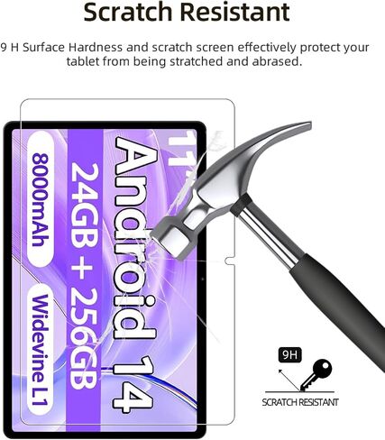 واقي الشاشة لـ Skyegg K15 Tablet 11 بوصة Android 14 أقراص ، فيلم زجاجي مقاوم للخدش HD لحماية Skyegg K15 إسقاط ، حساس اللمس ، مضاد للأصفر ، 2 عبوة. in Saudi Arabia