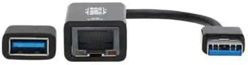 Tripp Lite Eaton Series U336-000-GB-CA USB-C/USB-A to RJ45 Gigabit Ethernet Adapter 10/100/1000 Mbps, Bus-Powered, Windows & macOS, Cloud Care Pre-Configured Bundle Eligible (1 Pack) in Saudi Arabia