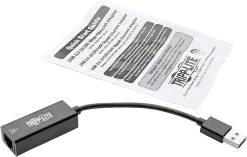 Tripp Lite Eaton Series U336-000-R USB 3.0 إلى Gigabit Ethernet Adapter 10/100/1000 MBPS RJ45 ، محول شبكة USB يعمل بنظام التشغيل Windows & Mac ، حزمة Cloud Care مسبقًا مؤهلة (1 حزمة) in Saudi Arabia