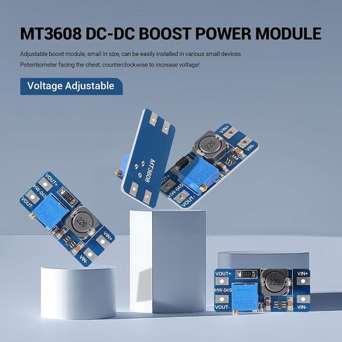 MT-3608 Step Up Converter 2A Adjustable DC-DC Boost Converter Input 2V-24V to Output 5V-28V Voltage Regulator Booster Board Power Module(Pack of 6) in Saudi Arabia