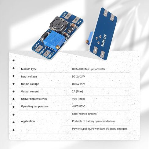 MT-3608 Step Up Converter 2A Adjustable DC-DC Boost Converter Input 2V-24V to Output 5V-28V Voltage Regulator Booster Board Power Module(Pack of 6) in Saudi Arabia