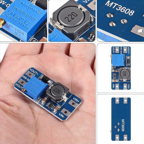 MT-3608 Step Up Converter 2A Adjustable DC-DC Boost Converter Input 2V-24V to Output 5V-28V Voltage Regulator Booster Board Power Module(Pack of 6) in Saudi Arabia