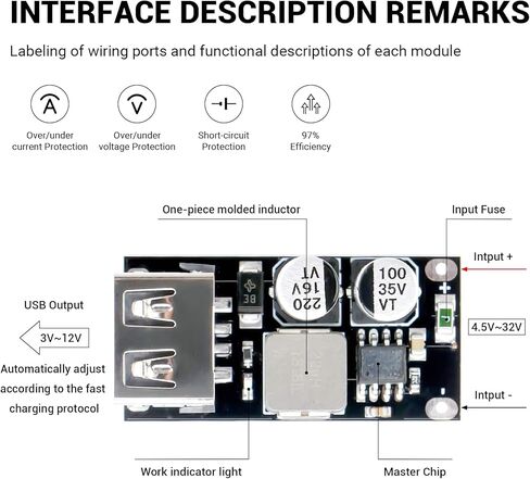 MT-3608 STEP UP Converter 2A قابلة للتعديل DC-DC CONTERTER INPORTE 2V-24V لإخراج 5V-28V منظم الجهد وحدة الطاقة الداعم (حزمة 6)) in Kuwait
