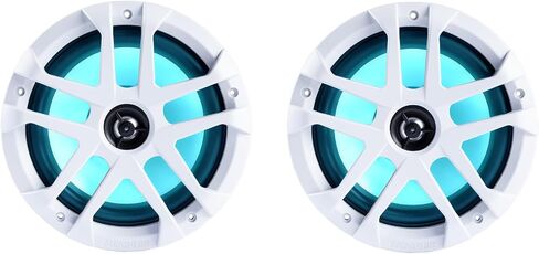 Memphis Pair Audio MXA80L 8 "SPEANES SPENES 2-WWAY 120W RGB LED GRILLES WHITE و GUNMETAL IPX مقاوم للماء للقارب UTV ATV PowerSports Outdoor System in Saudi Arabia