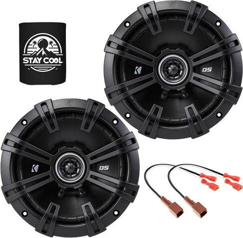 KICKER Speakers 6.5 inch for Nissan Frontier 1998-2004 Upgrade Kit - Pair of DS Series with Harness, Coaxial 6 1/2 Car Audio Front Door Speaker DSC650, 43DSC6504 in Saudi Arabia