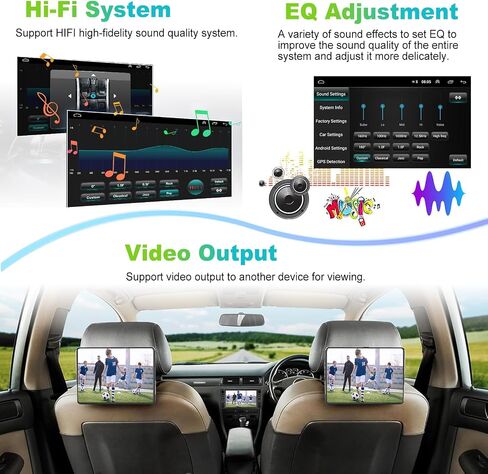 Podofo 2 + 64G سيارة ستيريو لجيب Wrangler دودج شيفروليه رام 1500 Android Radio مع Carplay Wireless Apple ، ستيريو لمس 7 بوصات مع WiFi ، GPS ، RDS/FM Radio in Kuwait