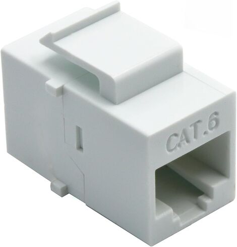 Riteav - RJ45 أنثى إلى أنثى UTP Cat 6 Keystone Acpler White (25 Pack) in Saudi Arabia