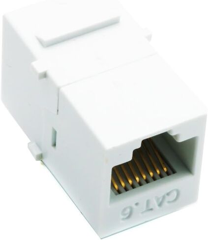 Riteav - RJ45 أنثى إلى أنثى UTP Cat 6 Keystone Acpler White (25 Pack) in Saudi Arabia