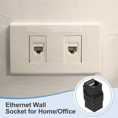Meccanixity 5 Pack Cat 6a Ethernet Coupler ، RJ45 CAT6A مقرن الإناث إلى محول Ethernet الإناث ، الأسود in Kuwait