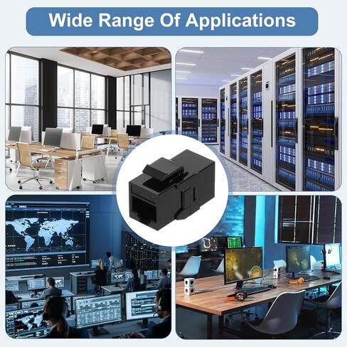 Meccanixity 5 Pack Cat 6a Ethernet Coupler ، RJ45 CAT6A مقرن الإناث إلى محول Ethernet الإناث ، الأسود in Kuwait