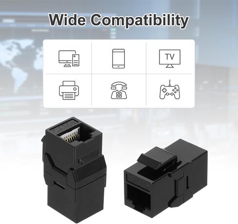 Meccanixity 5 Pack Cat 6a Ethernet Coupler ، RJ45 CAT6A مقرن الإناث إلى محول Ethernet الإناث ، الأسود in Kuwait
