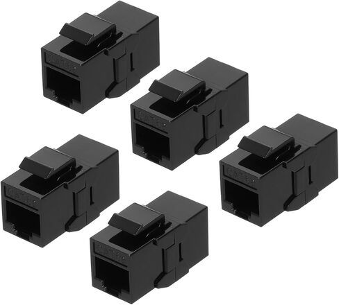 Meccanixity 5 Pack Cat 6a Ethernet Coupler ، RJ45 CAT6A مقرن الإناث إلى محول Ethernet الإناث ، الأسود in Kuwait