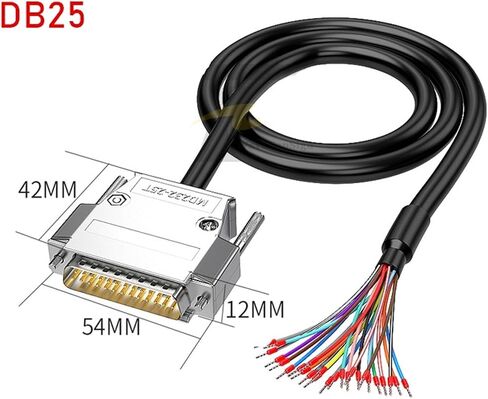 RS232 المنفذ التسلسلي DB9 كابل DB15 بيانات البيانات DB25 كابل طرفي واحد من الذكور أنثى 9Pin كابل البيانات المحمي (DB25 أنثى ، 3M) in Saudi Arabia