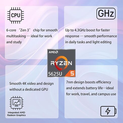 Lenovo IdeaPad Slim 3 | 15.6" FHD Anti-Glare Display | AMD Ryzen 5 5625U(Beat Intel i9-10900T) | 16GB DDR4 | 256GB SSD | Backlit Keyboard | Windows 11 Pro | Microsoft Office 365 & WOWPC USB Included in Saudi Arabia