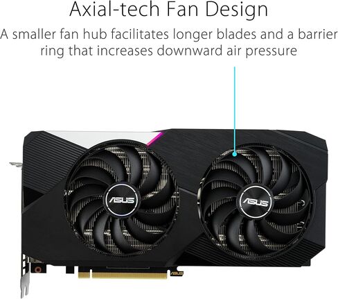 ASUS Dual Nvidia Geforce RTX 3060 TI V2 OC EDITION GAMING GRASTS (PCIE 4.0 ، 8GB GDDR6 MEMORY ، LHR ، HDMI 2.1 ، DisplayPort 1.4A ، تصميم المروحة المحورية ، BIOS المزدوجة ، صفيحة واقية) (متجددة) in Saudi Arabia