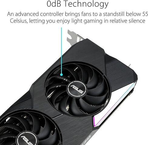 ASUS Dual Nvidia Geforce RTX 3060 TI V2 OC EDITION GAMING GRASTS (PCIE 4.0 ، 8GB GDDR6 MEMORY ، LHR ، HDMI 2.1 ، DisplayPort 1.4A ، تصميم المروحة المحورية ، BIOS المزدوجة ، صفيحة واقية) (متجددة) in Saudi Arabia