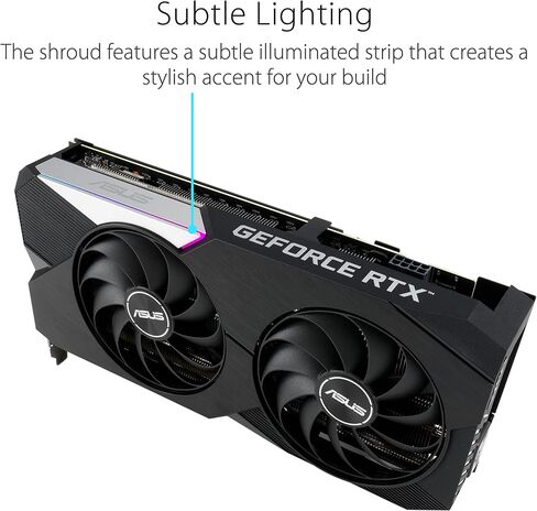 ASUS Dual Nvidia Geforce RTX 3060 TI V2 OC EDITION GAMING GRASTS (PCIE 4.0 ، 8GB GDDR6 MEMORY ، LHR ، HDMI 2.1 ، DisplayPort 1.4A ، تصميم المروحة المحورية ، BIOS المزدوجة ، صفيحة واقية) (متجددة) in Saudi Arabia