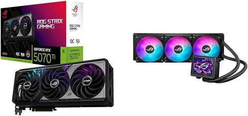 حزمة ASUS ROG Strix GeForce RTX 5070 TI OC EDITION 16GB GDDR7 بطاقة الرسومات + ASUS ROG RYUYJIN III 360 ARGB Extreme All-in-One CPU CARDER COLLER ، AMD & Intel Ready ، ASETEK GEN8 V2 PUMP in Saudi Arabia