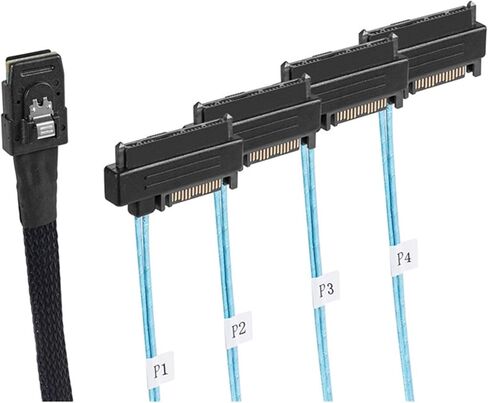 -ميني S/A/S SFF-8087 إلى 4 SFF-8482 Card Card Card Cable Cable SATA Cable SATA in Kuwait