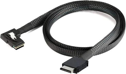 S/A/S 8611 4I إلى M1NI S/A/S SFF-8087 كابل محول الزاوية اليسرى للاتصالات الداخلية عالية السرعة (100 سم) in Saudi Arabia