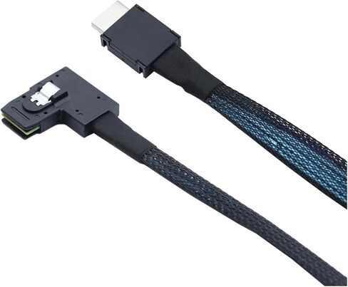 S/A/S 8611 4I إلى M1NI S/A/S SFF-8087 كابل محول الزاوية اليسرى للاتصالات الداخلية عالية السرعة (100 سم) in Saudi Arabia