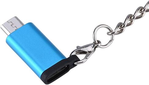 Keenso Compact and Safe Type C Micro Adapter for 5 5pc Multicolored Data Connector (Blue) in Saudi Arabia