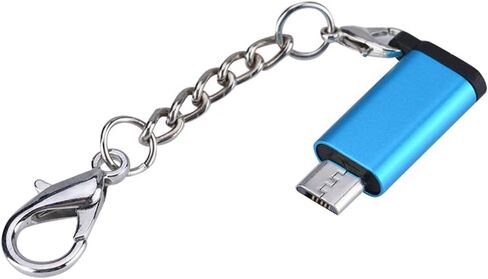Keenso Compact and Safe Type C Micro Adapter for 5 5pc Multicolored Data Connector (Blue) in Saudi Arabia