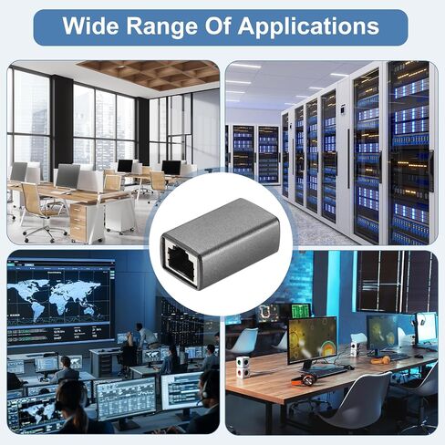 meccanixity 1pcs RJ45 Ethernet jouler ، ethernet jouler female to female in line cat6 cat5e cat5 extender cable ، silver in Kuwait