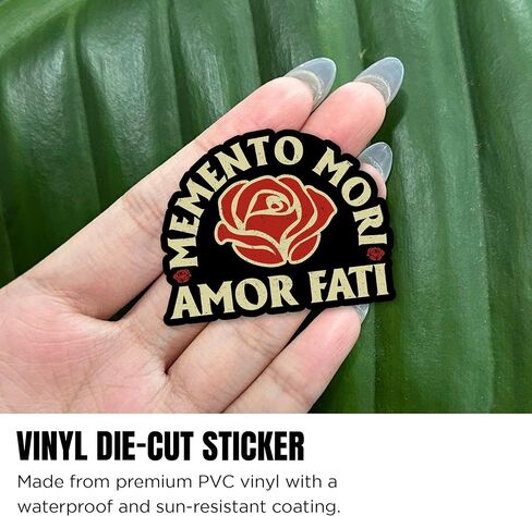 (3pcs) stoism quote amor fati sticker memento mori amor fati vintage rease مقاومة للماء ملصق فينيل مقطوع لزجاجة مياه محمول هدايا عيد ميلاد 2 بوصة in Saudi Arabia