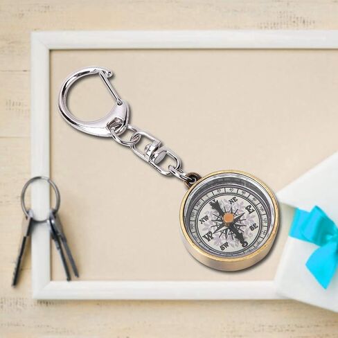 Keychain Compass, Pack of 2 Vintage Style Zinc Alloy Pocket Compass Navigation Tool for Outdoor Camping Hiking in Saudi Arabia