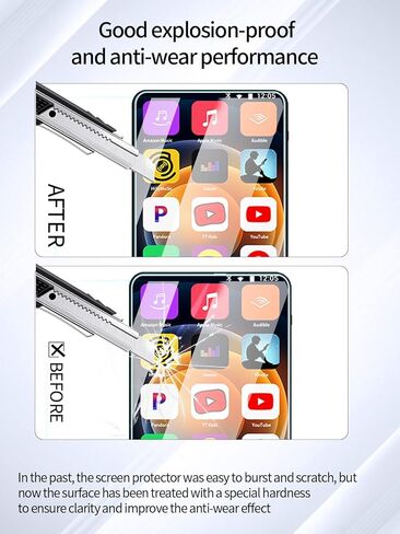 شاشة الشاشة ل Ninsiden M400 4 "HD شاشة تعمل باللمس الكاملة MP3 ، فيلم مقاوم للخدش عالي الدقة ، واضحة ، خالية من الفقاعات مع مجموعة التثبيت السهلة ، 3 عبوة in Saudi Arabia