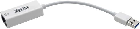Tripp Lite Eaton Series U336-000-GBW USB 3.0 to Gigabit Ethernet Adapter 10/100/1000 Mbps RJ45 NIC SuperSpeed USB Powered White Windows/Mac Cloud Care Pre-Configured Bundle Eligible (1 Pack) in Saudi Arabia