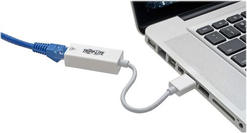 Tripp Lite Eaton Series U336-000-GBW USB 3.0 to Gigabit Ethernet Adapter 10/100/1000 Mbps RJ45 NIC SuperSpeed USB Powered White Windows/Mac Cloud Care Pre-Configured Bundle Eligible (1 Pack) in Saudi Arabia