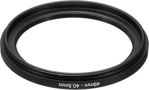 49mm-40.5mm Metal Step Down Ring, Camera Lens Filter Adapter Ring Aluminum Filter Adapter Ring for Camera Lenses Hood, Black in Saudi Arabia